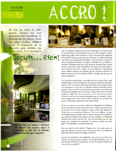 Article mentionnant les librairies l'Accro et Serge et Réal.