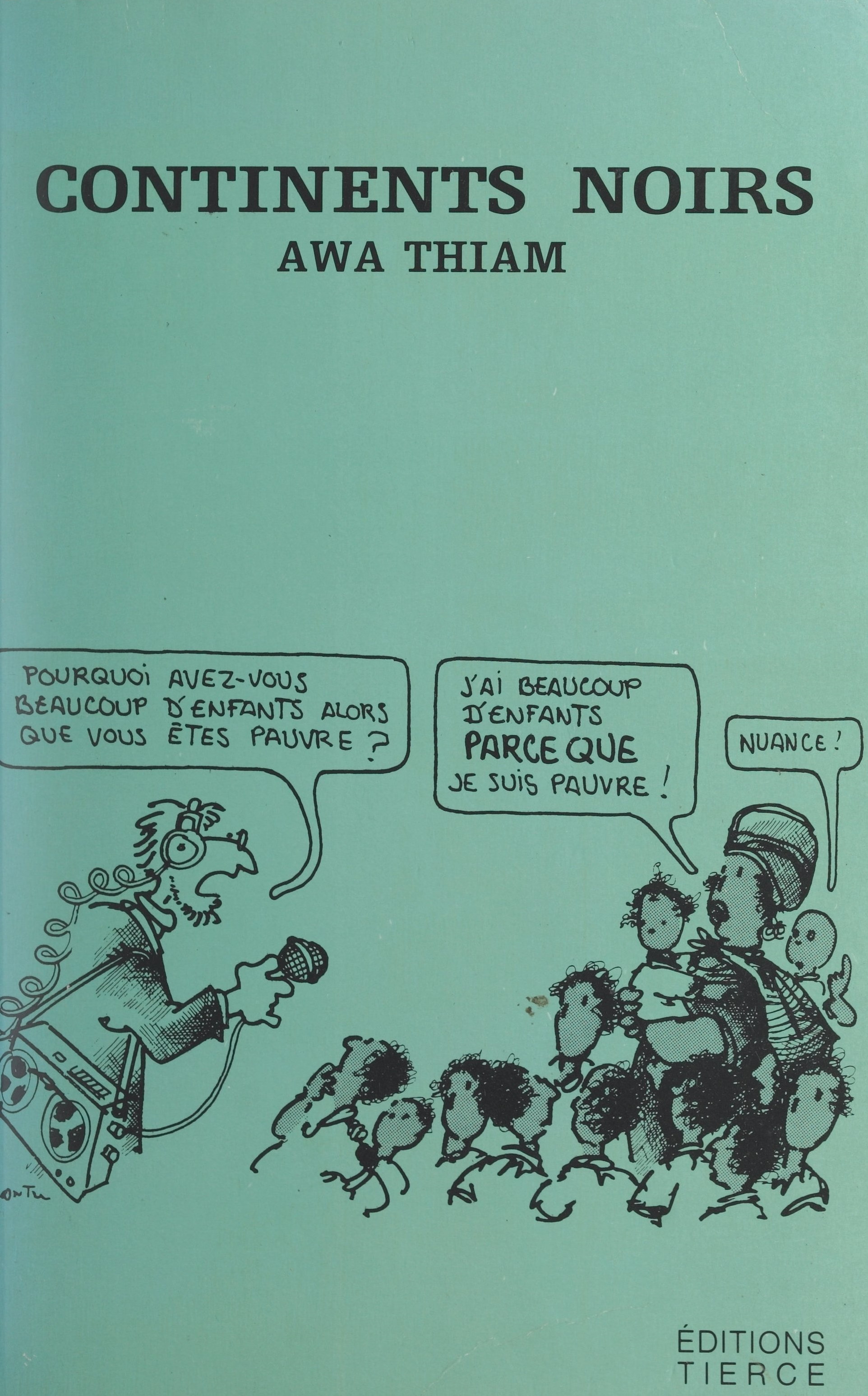 Couverture de Continents Noirs d'Awa Thiam